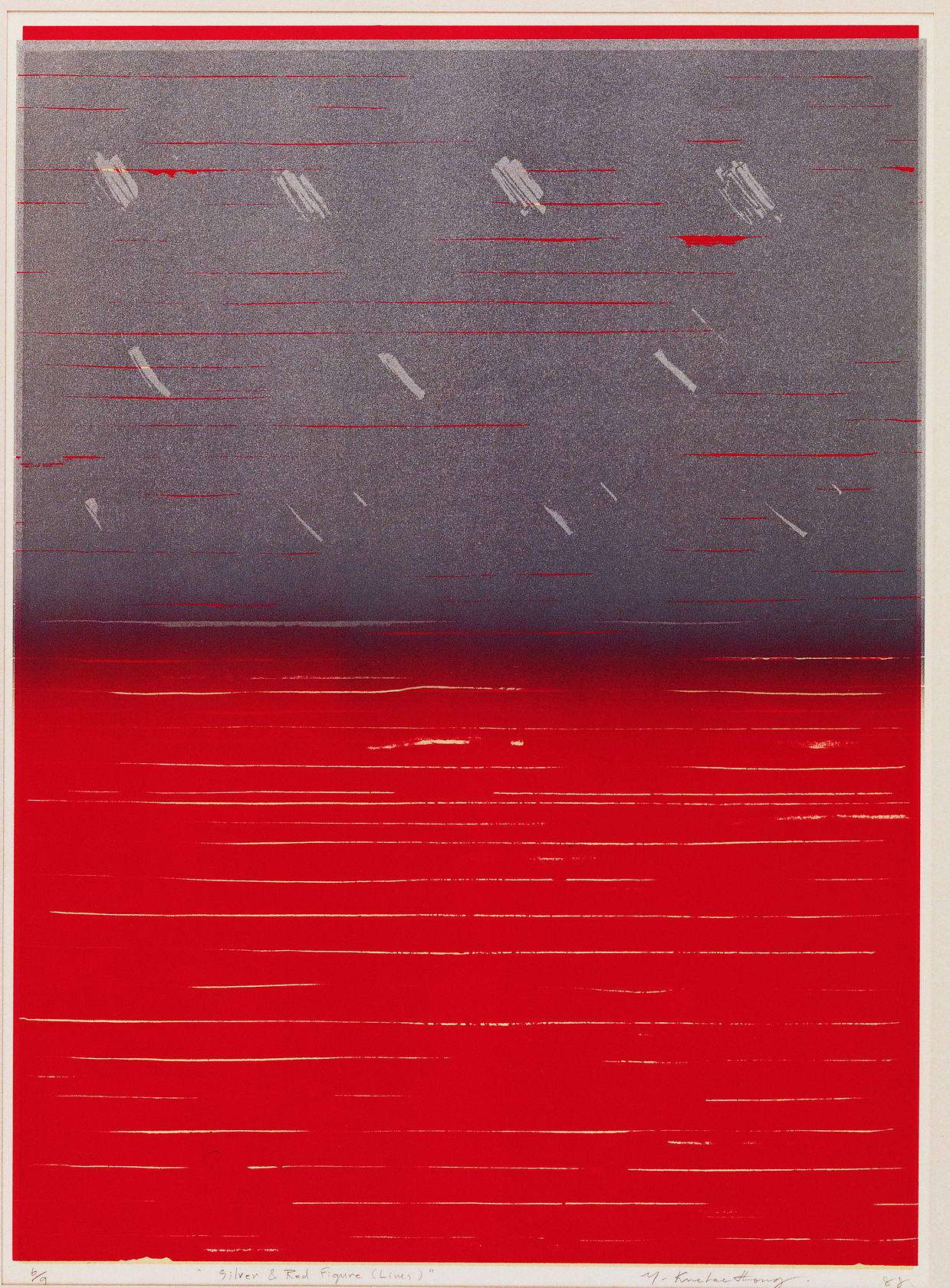 Silver & Red Figure (Lines)
